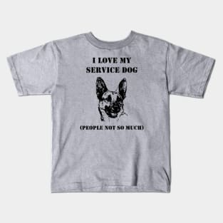 German Shepherd Service Dog Kids T-Shirt